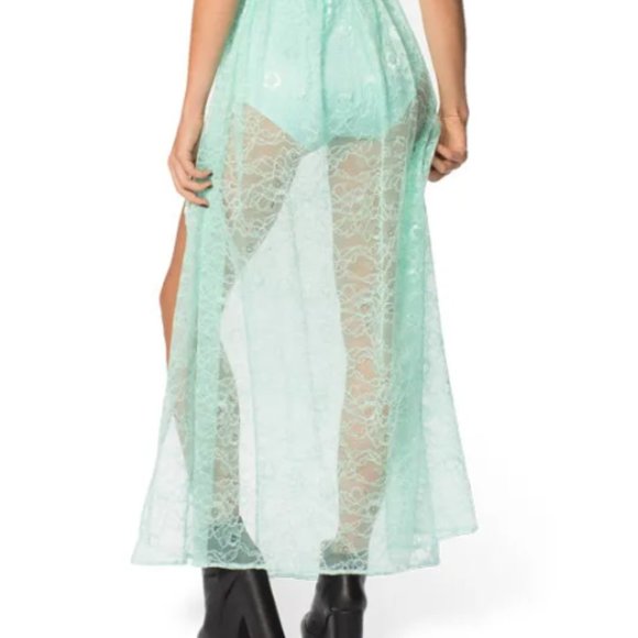 Black Milk Mint Lace Split Skirt size Medium - Picture 3 of 10